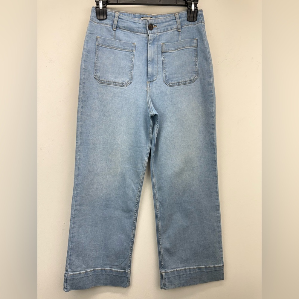 Bagatelle size 30 Women’s Light Blue Wash Denim High Rise Cropped Straight Jeans